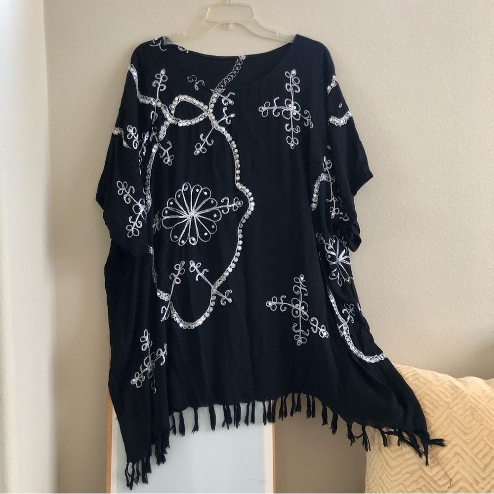 Women’s Oversized Sequined Beach pullover dress FREE SIZE